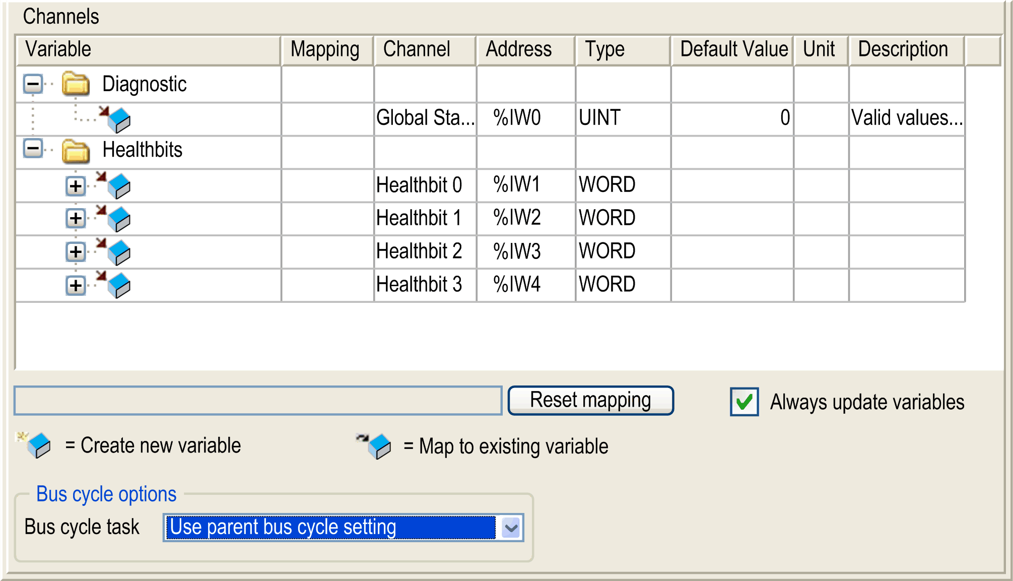 Modbus TCP I/O Mapping